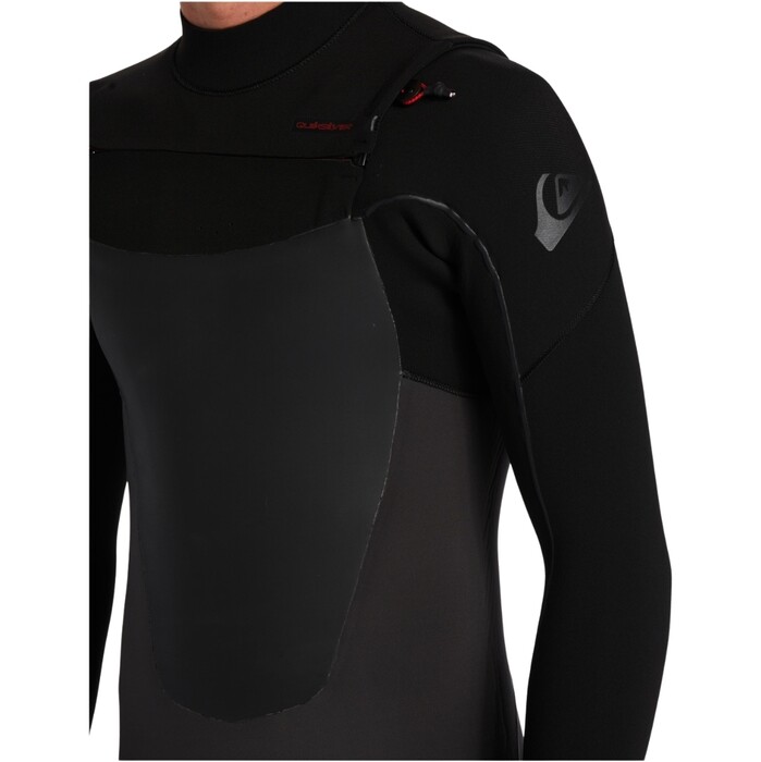 2024 Quiksilver Mens Marathon Sessions 4/3mm Chest Zip Wetsuit EQYW103214 - Black / Jet